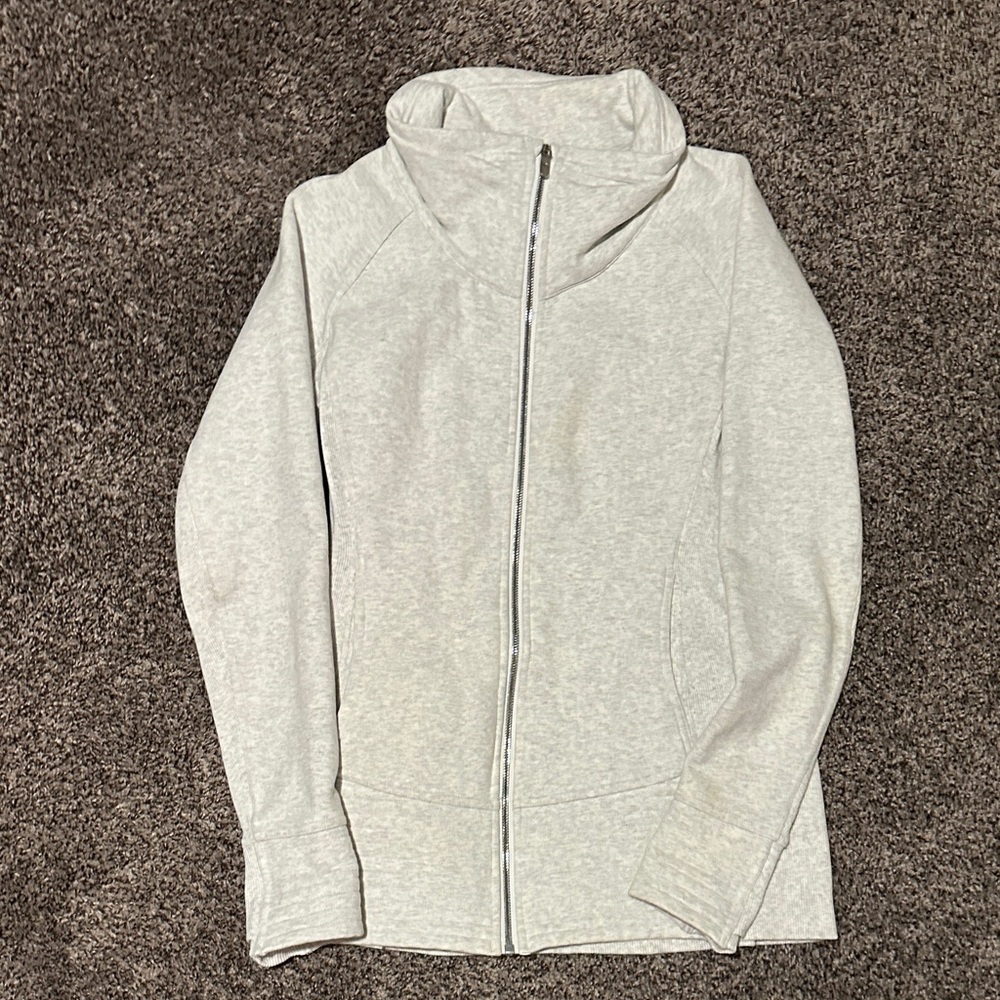 Lululemon full zip light grey jacket